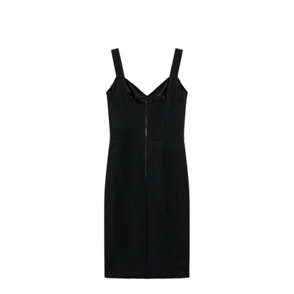 MAYFEYR - Dolce & Gabbana - Black Sheath Dress With Lace Details - F63G9TGDCLQN0000