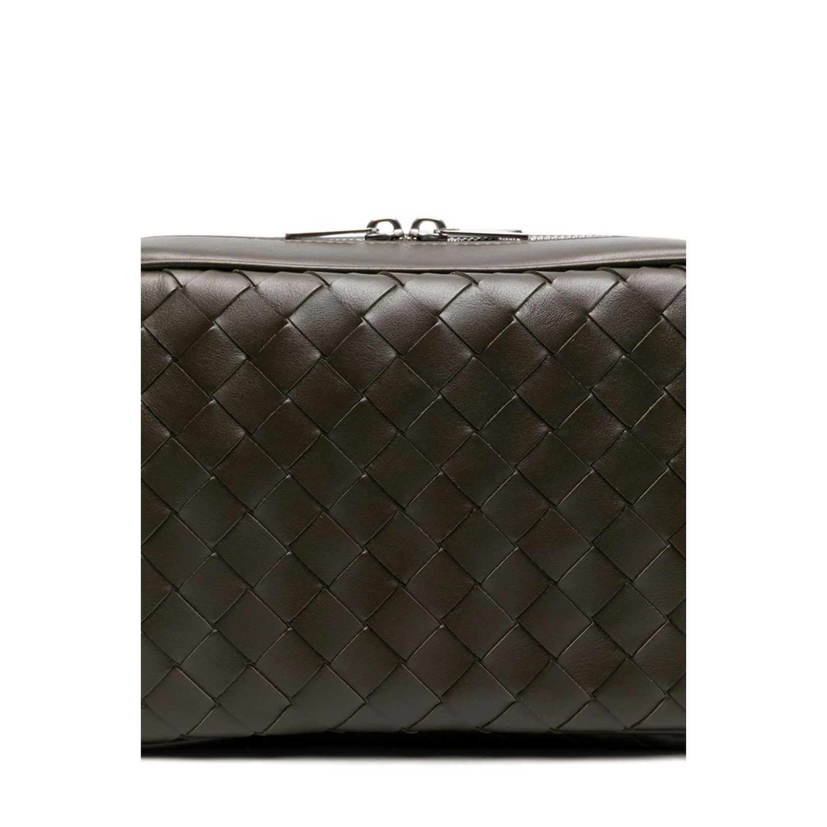 Intrecciato Small Leather Camera Bags - Brown