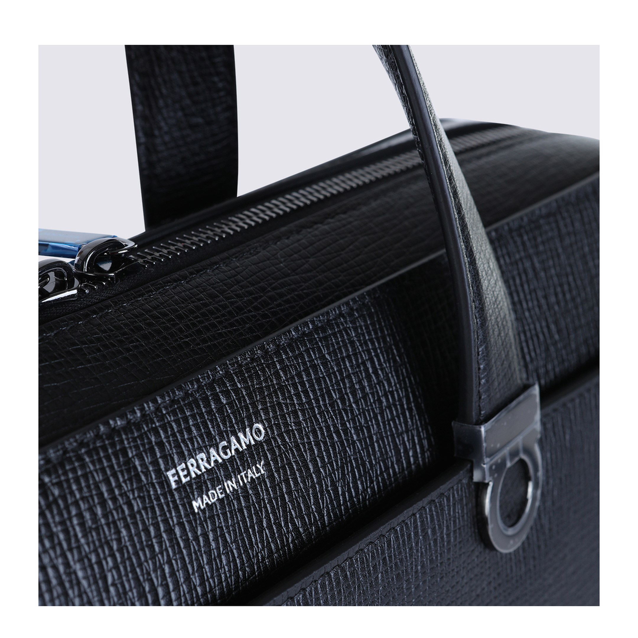 Gancini Trading Hammered Calfskin Briefcase - Black