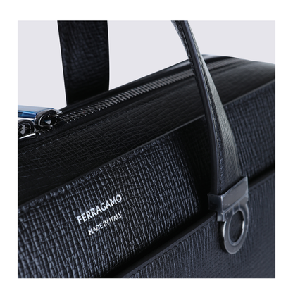Gancini Trading Hammered Calfskin Briefcase - Black