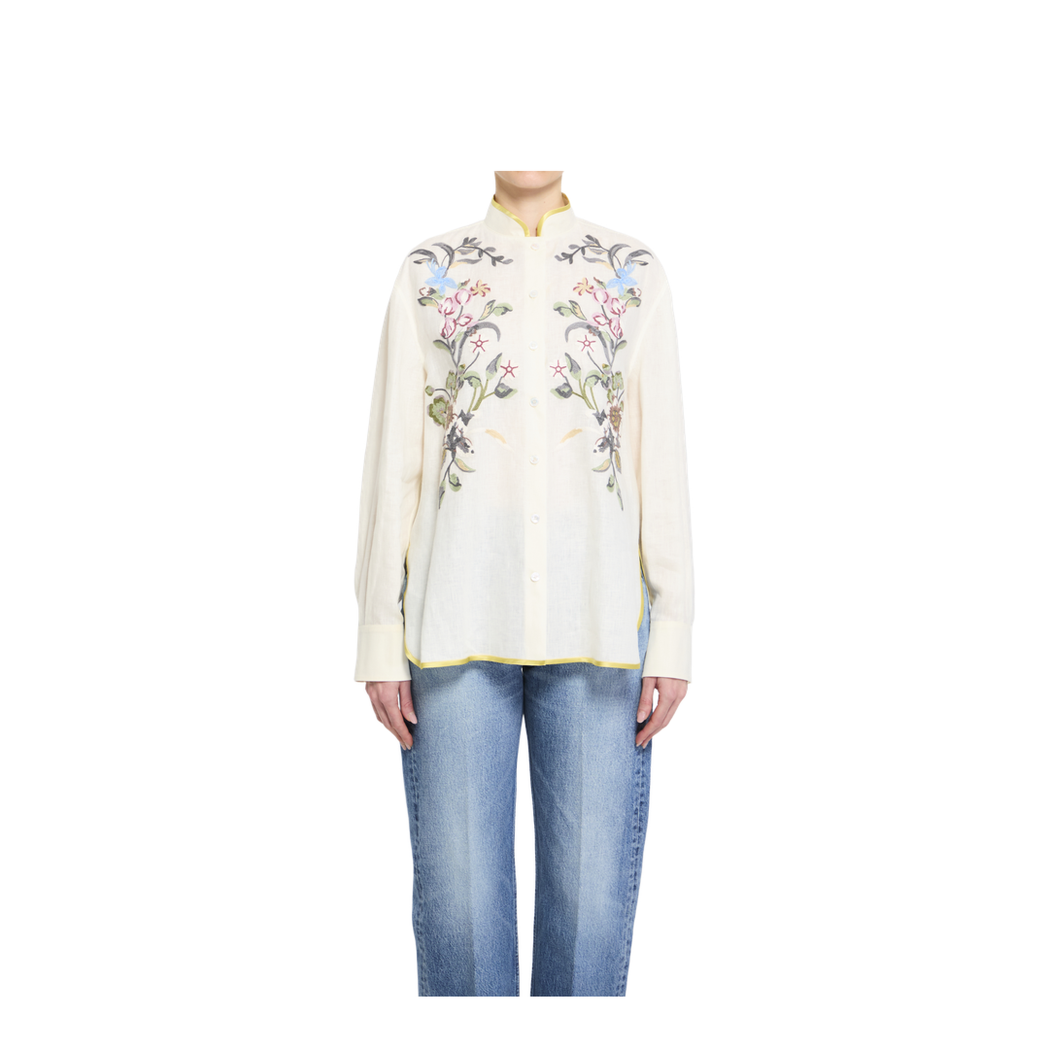 Linen Shirt with Embroidery