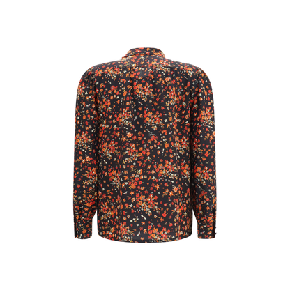 MAYFEYR - Gucci - Silk Flora Print Shirt With Neck Bow - 865102ZAU23
