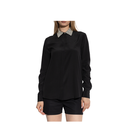 Fitted Long Sleeve Top - Black