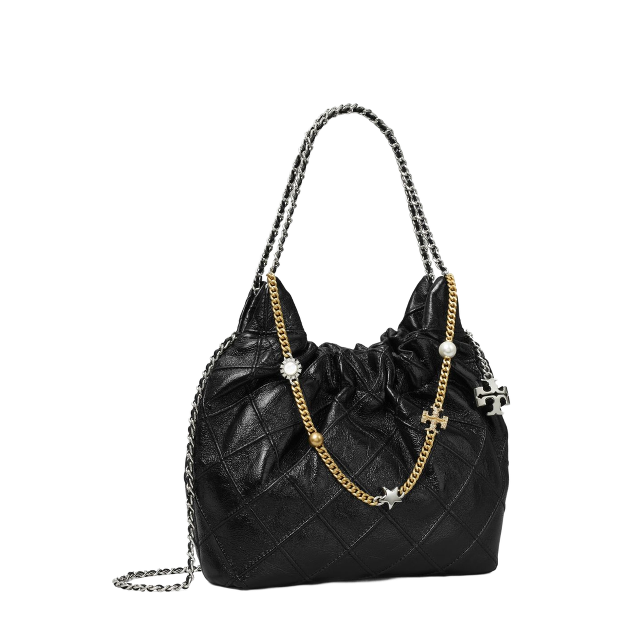 Fleming Mini Leather Hobo Bag