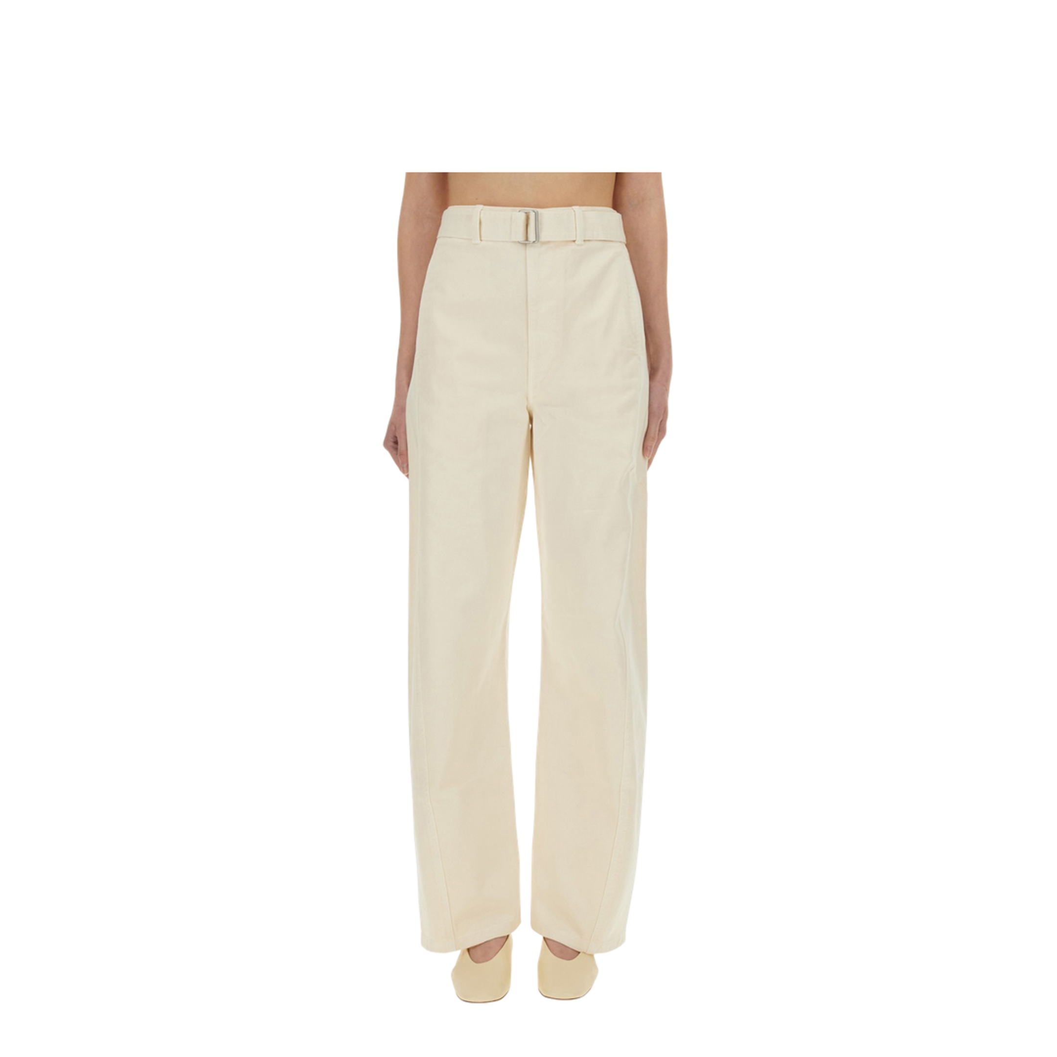 MAYFEYR - Lemaire - Pants With Twisted Belt - PA326LD1034WH004
