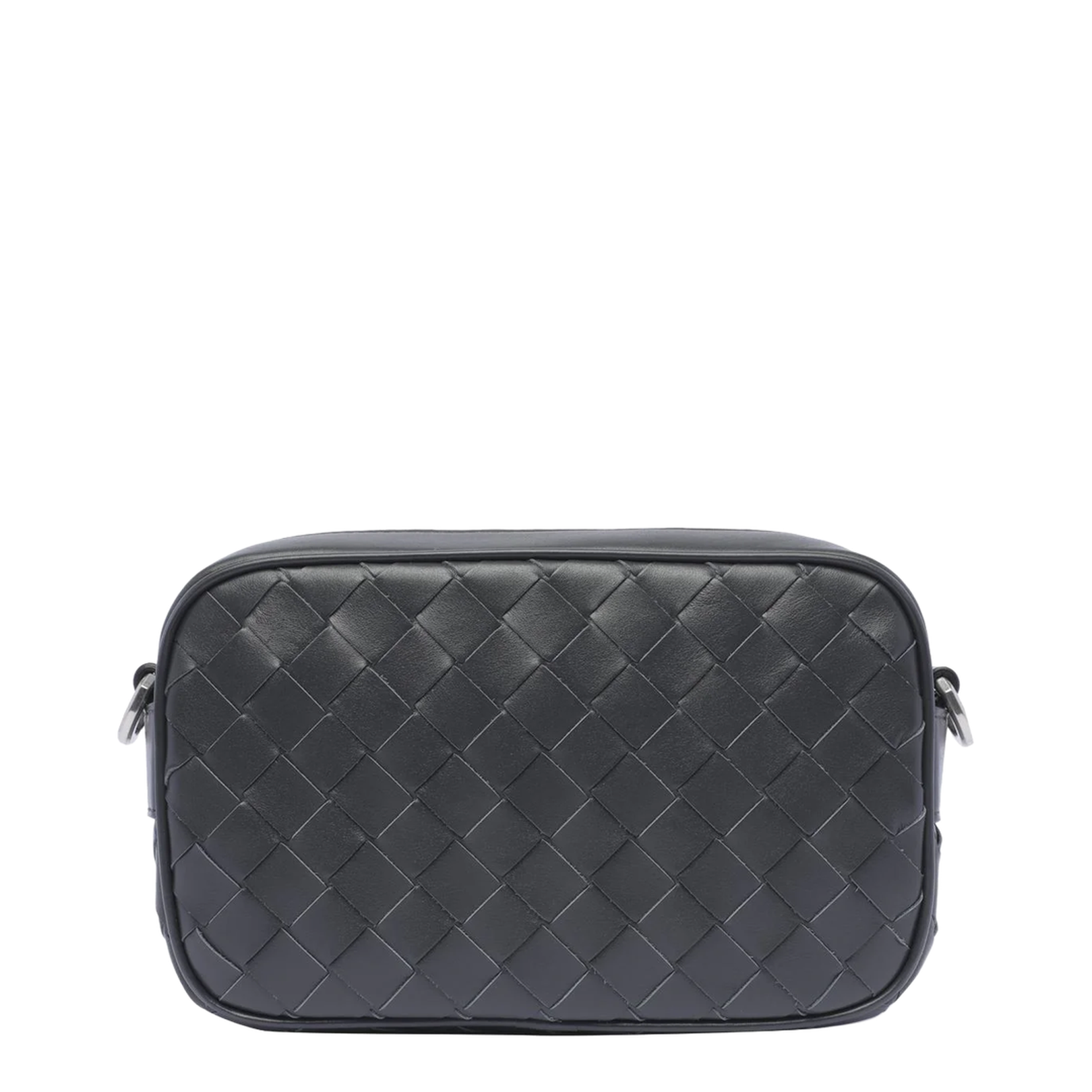 Intrecciato Mini Leather Crossbody Bags - Gray