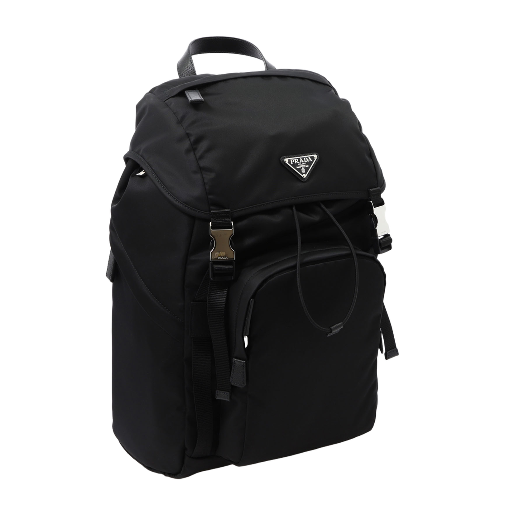 Navy Re-Nylon And Saffiano Leather Backpack