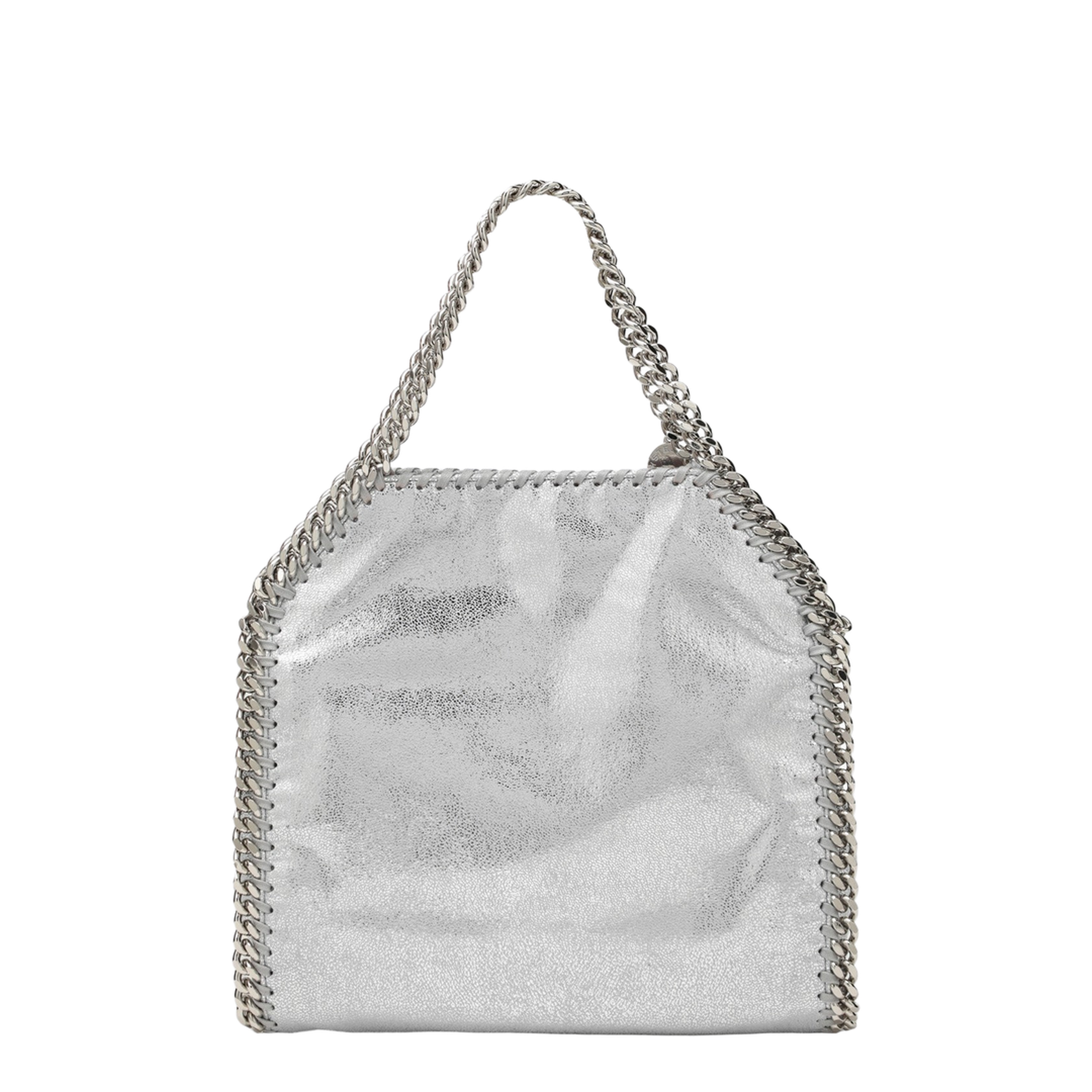 Falabella Mini Vegan Leather Tote Bag - Silver