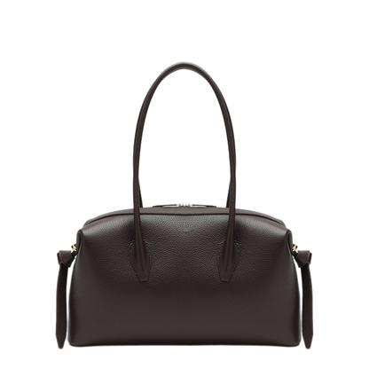 MAYFEYR - Yuzefi - Brioche Duffle Bag In Espresso Pebble Grained Leather - BRIOCHEDUFFLELEES