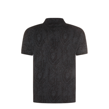 Men's Pattern Polo Shirt Blue