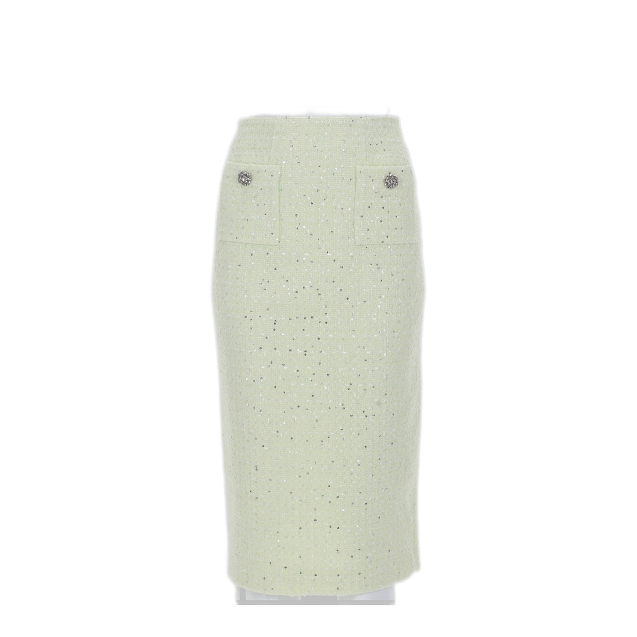 MAYFEYR - Self Portrait - Midi Skirt In Boucle - SS26026MSKGGREEN