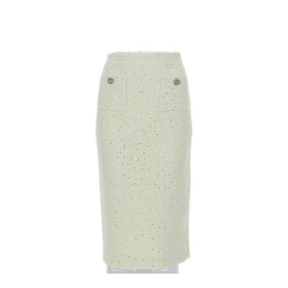 MAYFEYR - Self Portrait - Midi Skirt In Boucle - SS26026MSKGGREEN