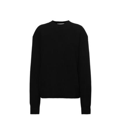 MAYFEYR - THE FRANKIE SHOP - Black Shoulder Pads Knitted Sweater - KNFS006981000BLACK