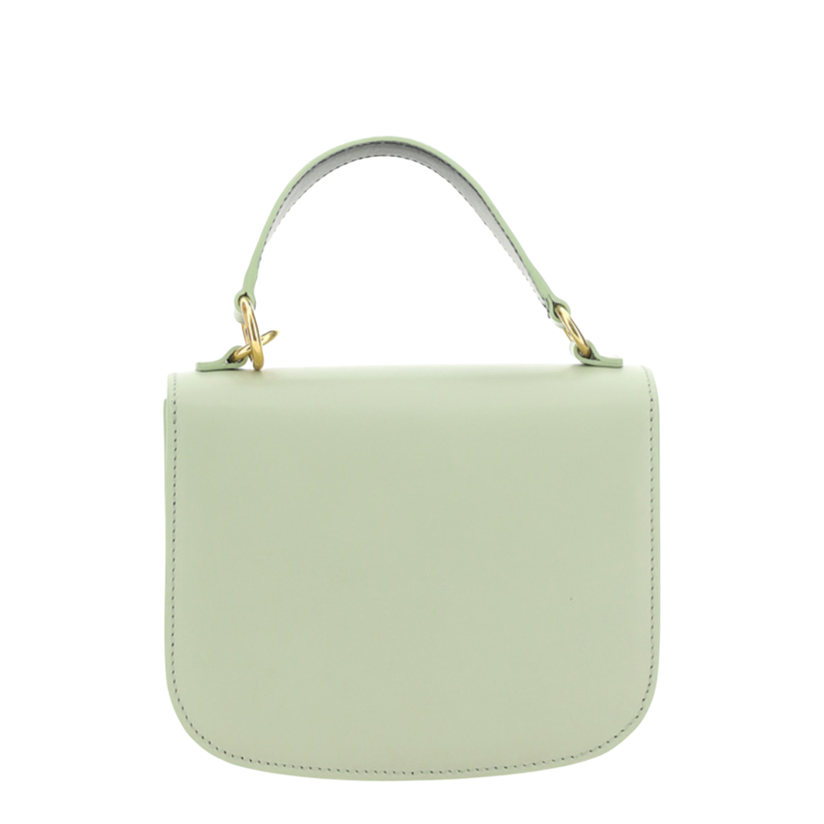 Leather Messenger Bag in Green