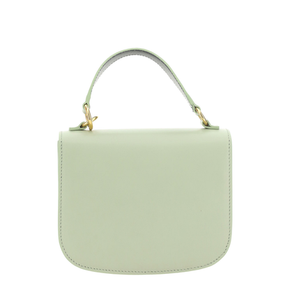 Leather Messenger Bag in Green