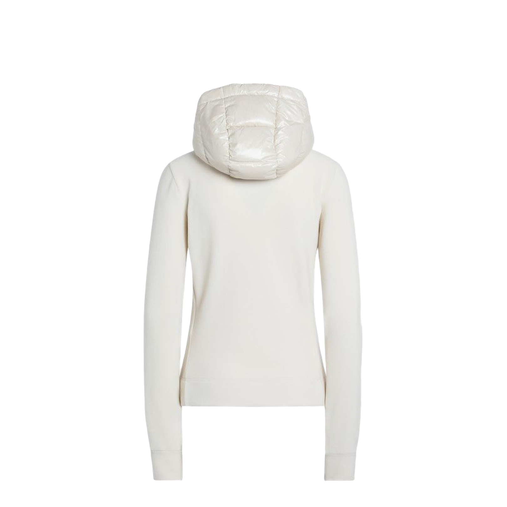 Logo Zip Up Cardigan in Natural