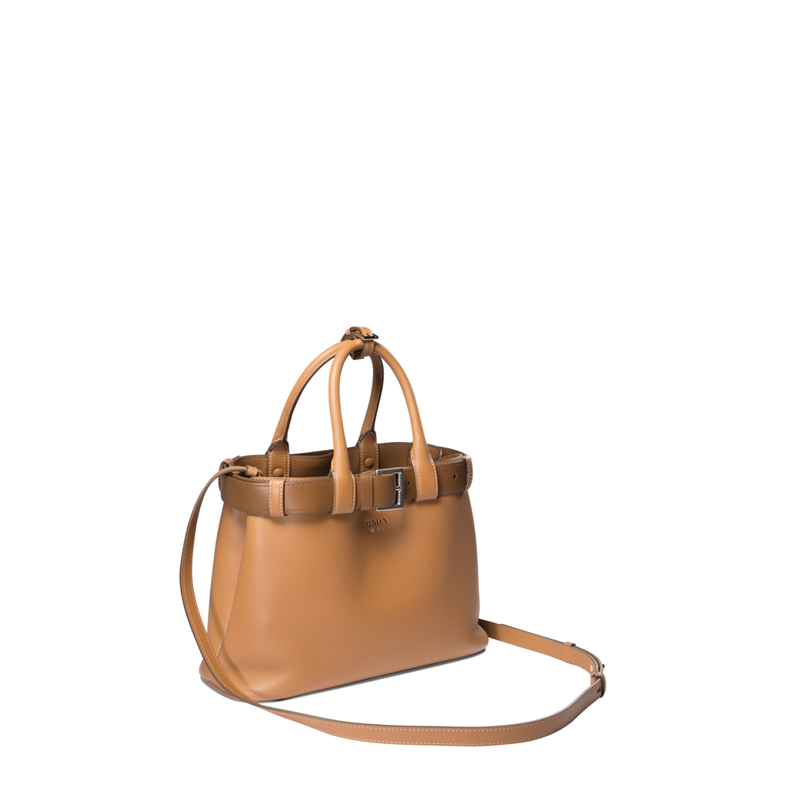 Buckle Medium Shoulder Bag with Belt
