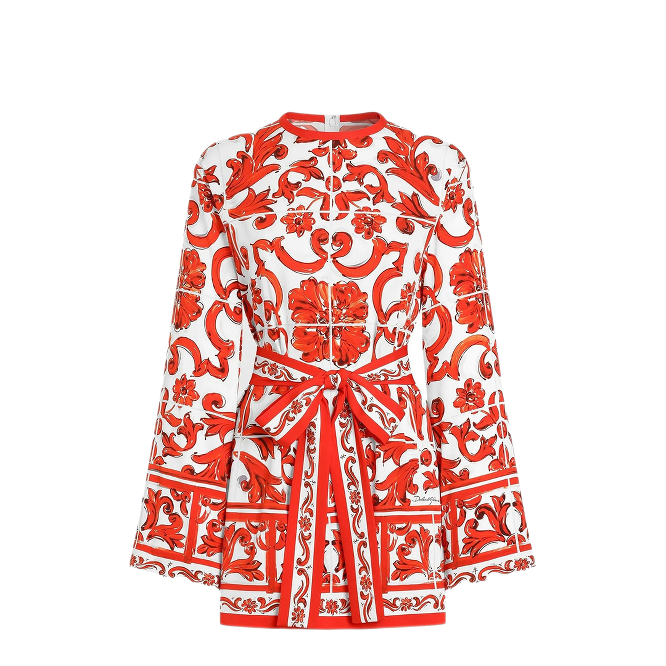 MAYFEYR - Dolce & Gabbana - Majolica-Print Silk Charmeuse Shirt - F7BM9TGDDRJS9000