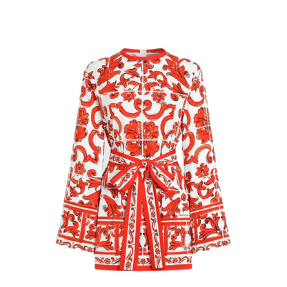 MAYFEYR - Dolce & Gabbana - Majolica-Print Silk Charmeuse Shirt - F7BM9TGDDRJS9000