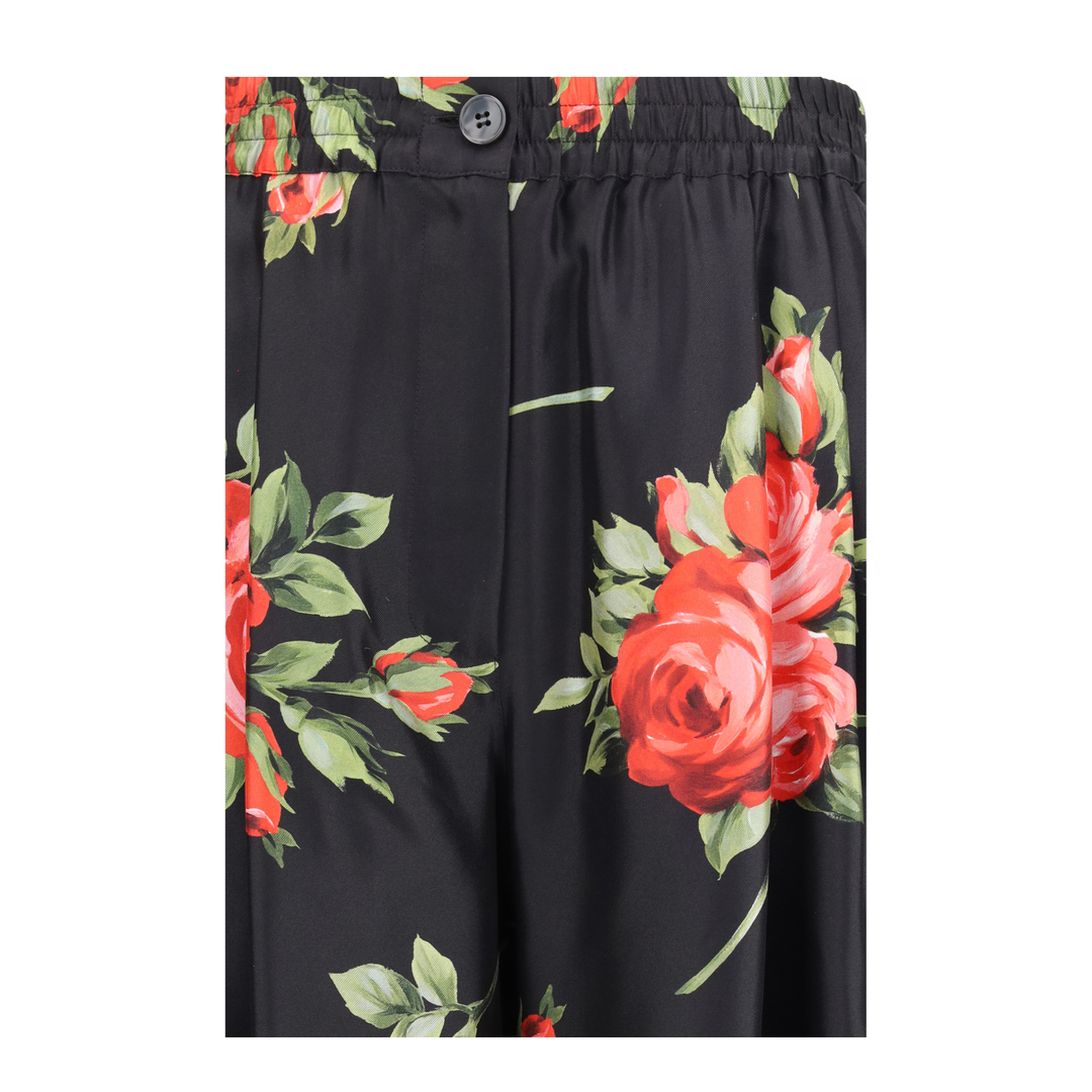 MAYFEYR - Dolce & Gabbana - Wide-Leg Pants With A Rose Bouquet Print - FTDIVTIS11G