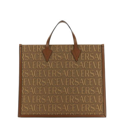 Embroidered canvas  Allover shopping bag