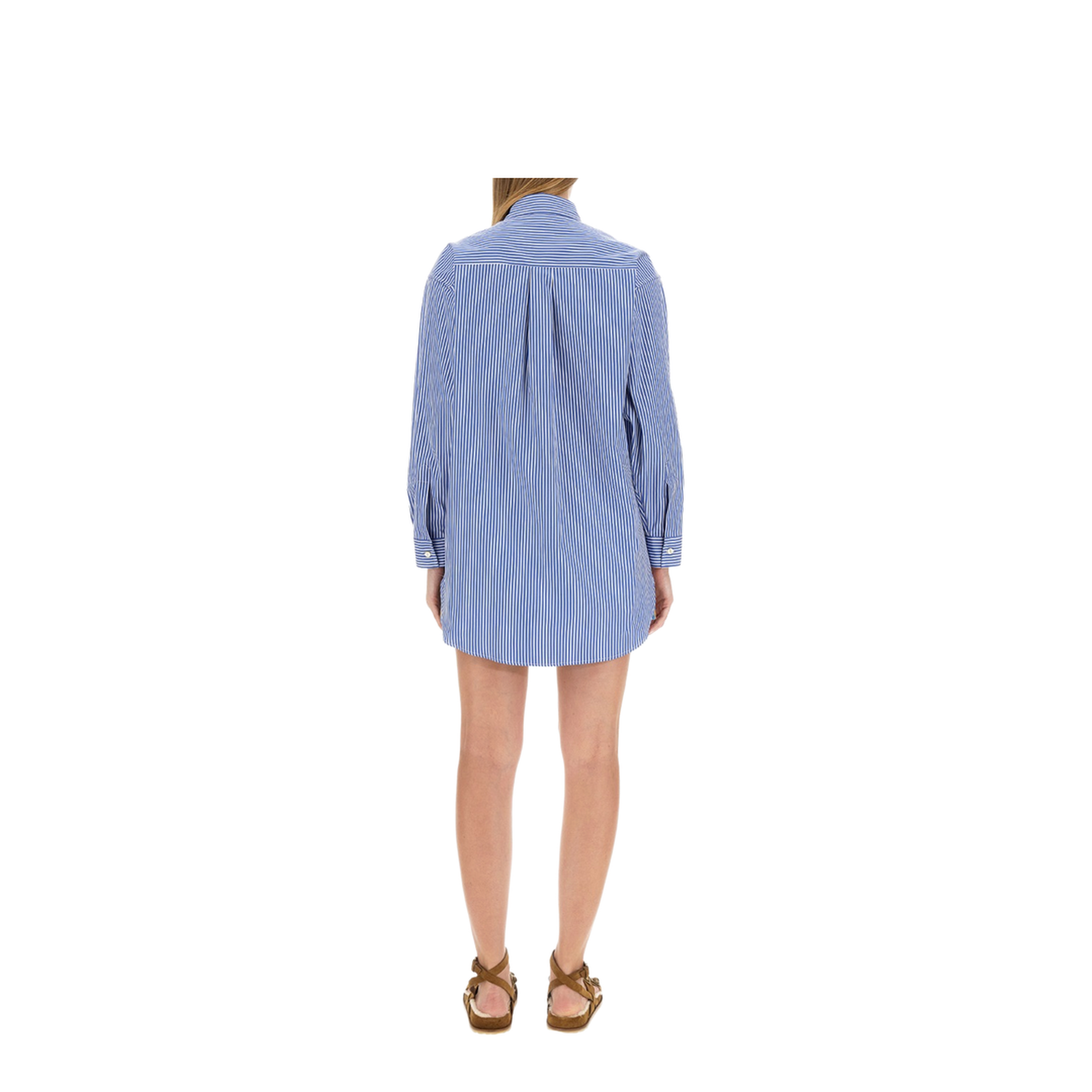 Cotton Shirt with Frontal Logo Embroidery