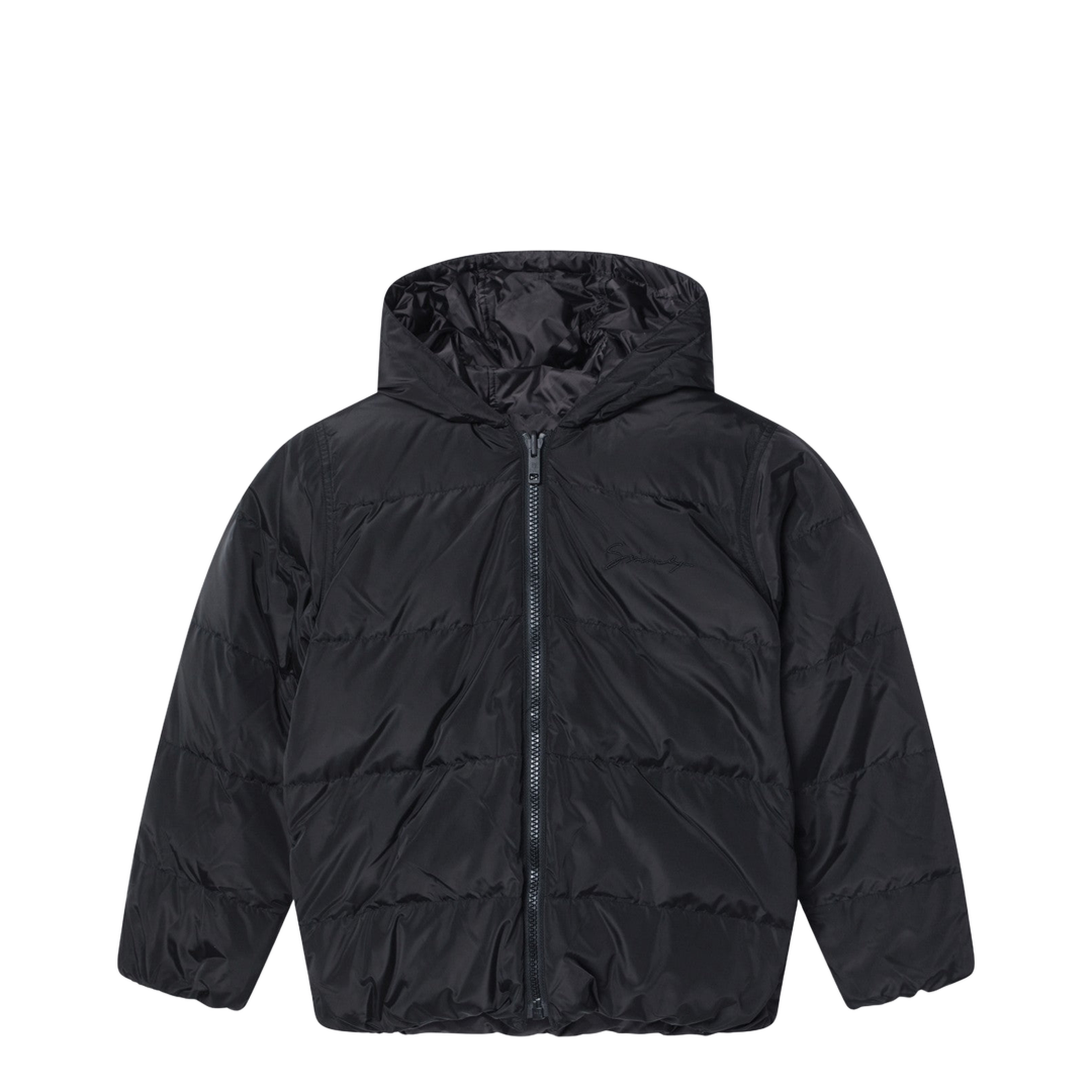 Black Puffer Jacket with G Print