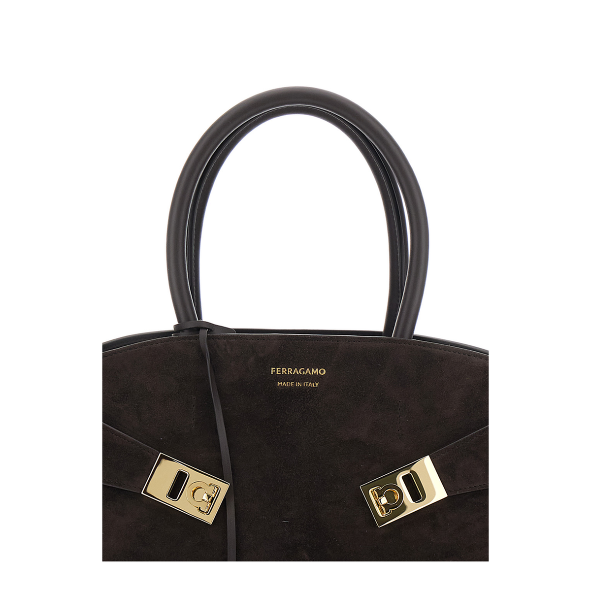 MAYFEYR - Ferragamo - Handbag Hug Piccola With Logo And Gancini Buckles - 2156080792065