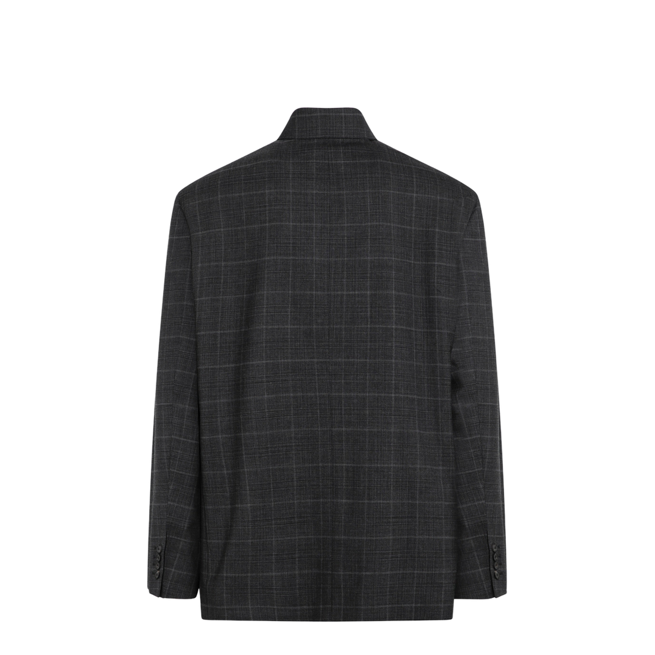 Grey Check Wool Jacket