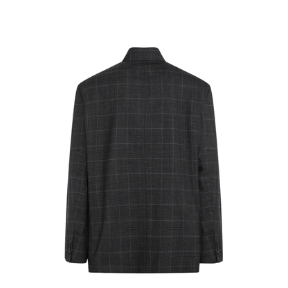 Grey Check Wool Jacket