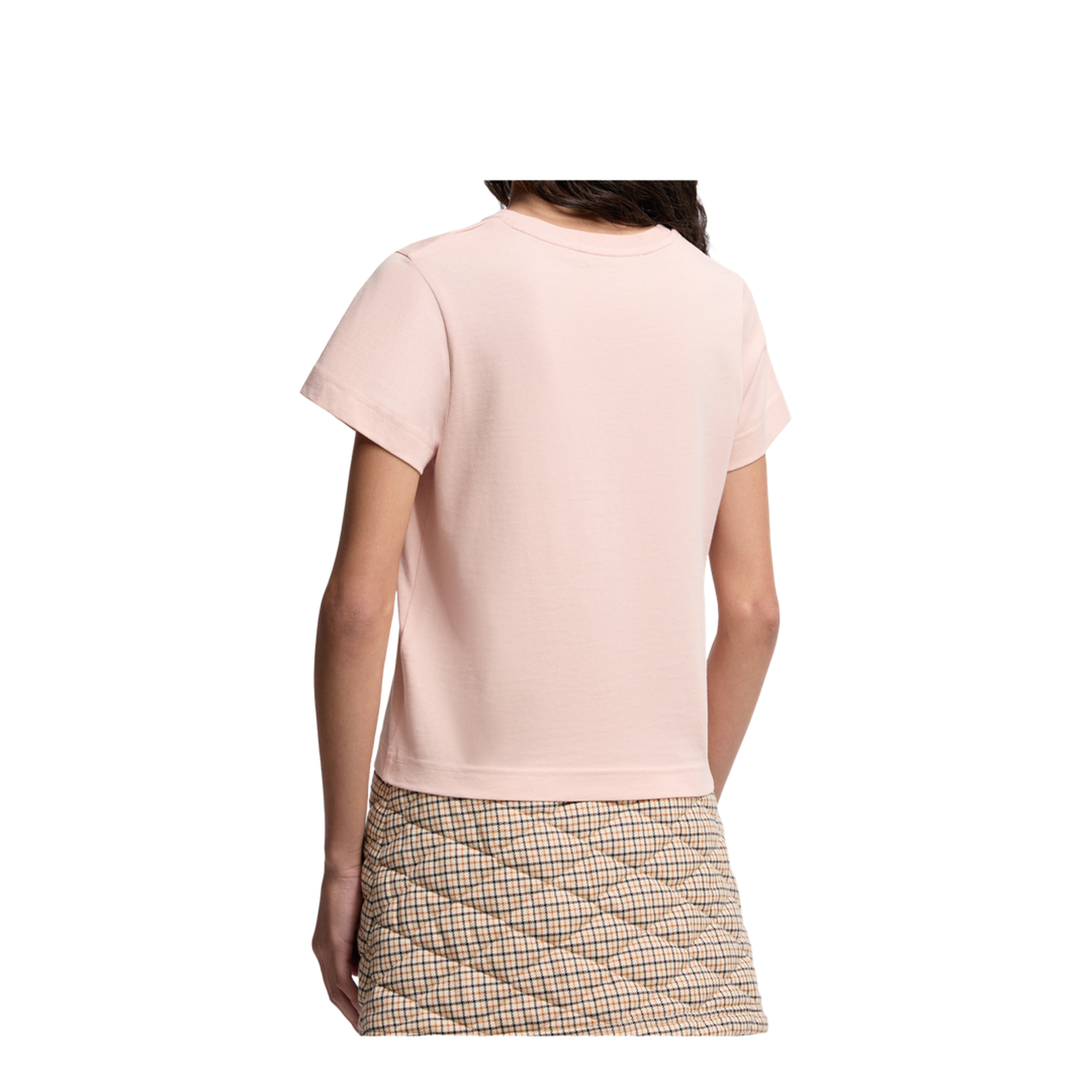 Light Pink Embroidered Heart Logo Cotton T-Shirt