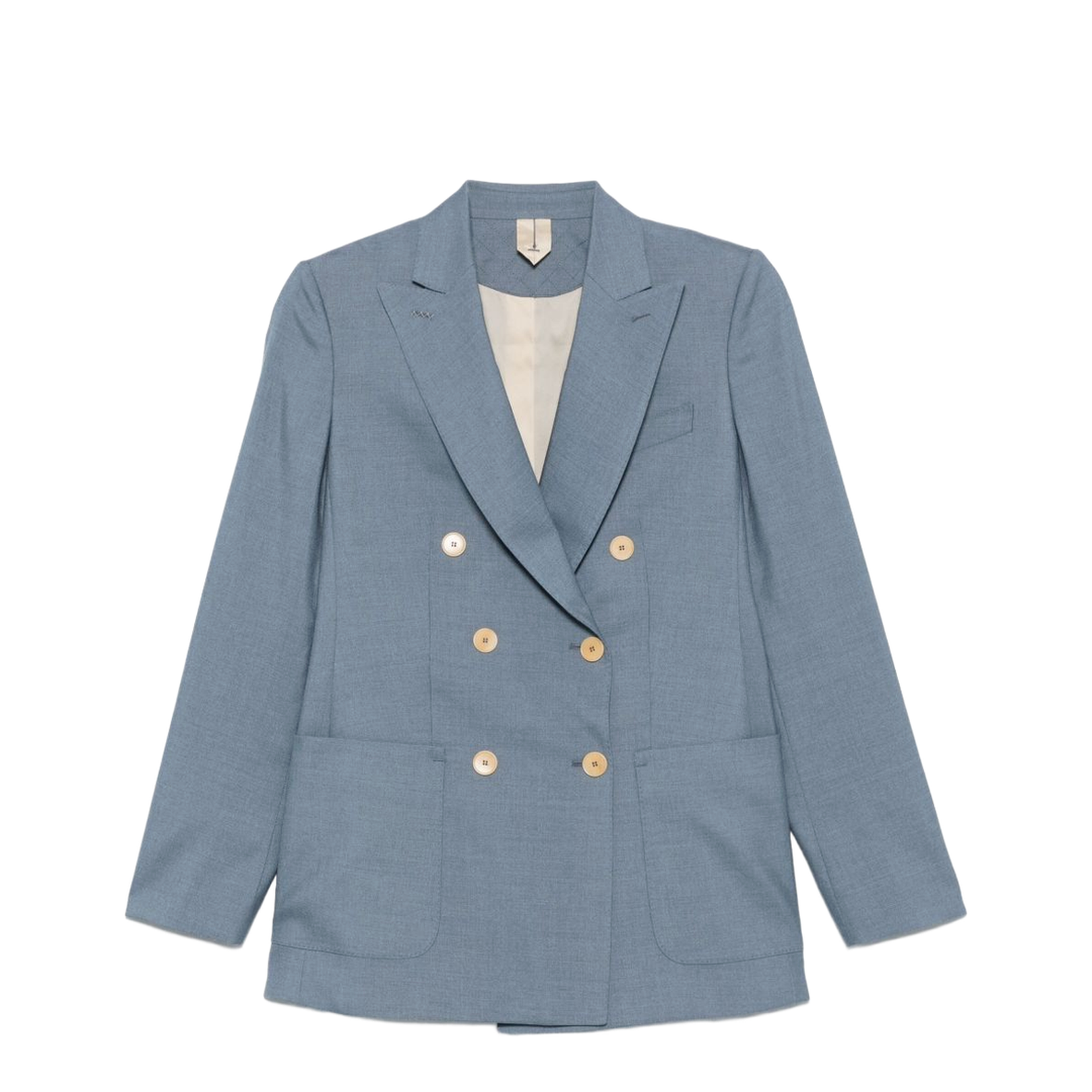 Cobalt Blue Double-Breasted Jacket