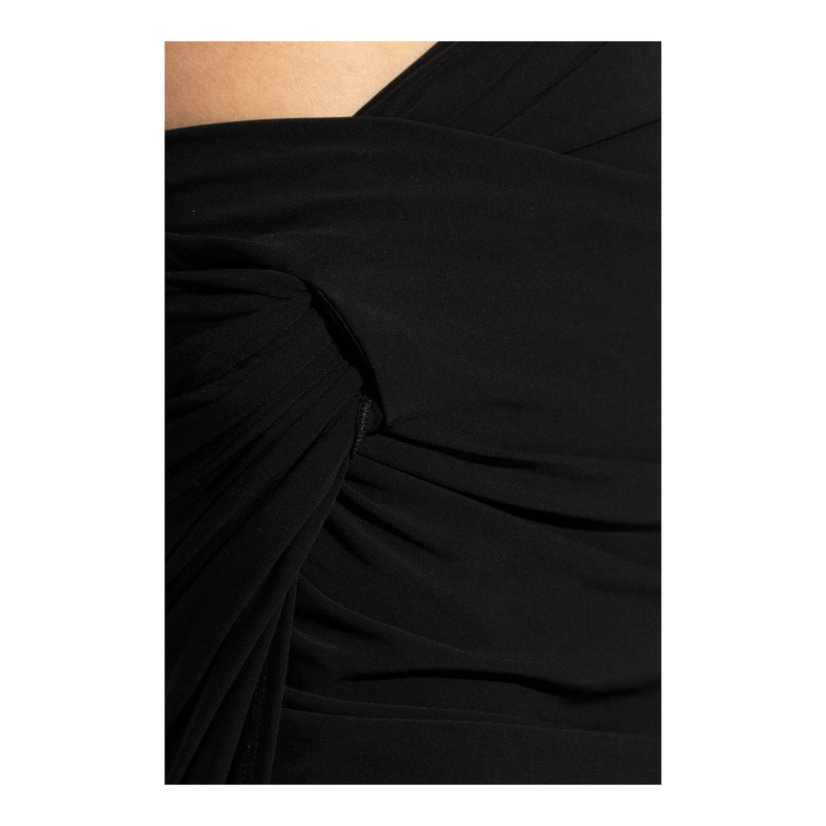 Asymmetric Draped Mini Skirt