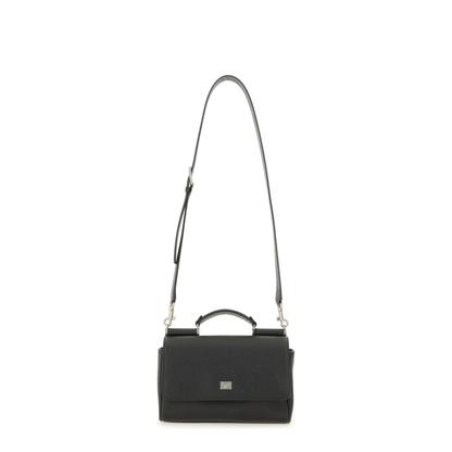 Leather Tote Bag In Black