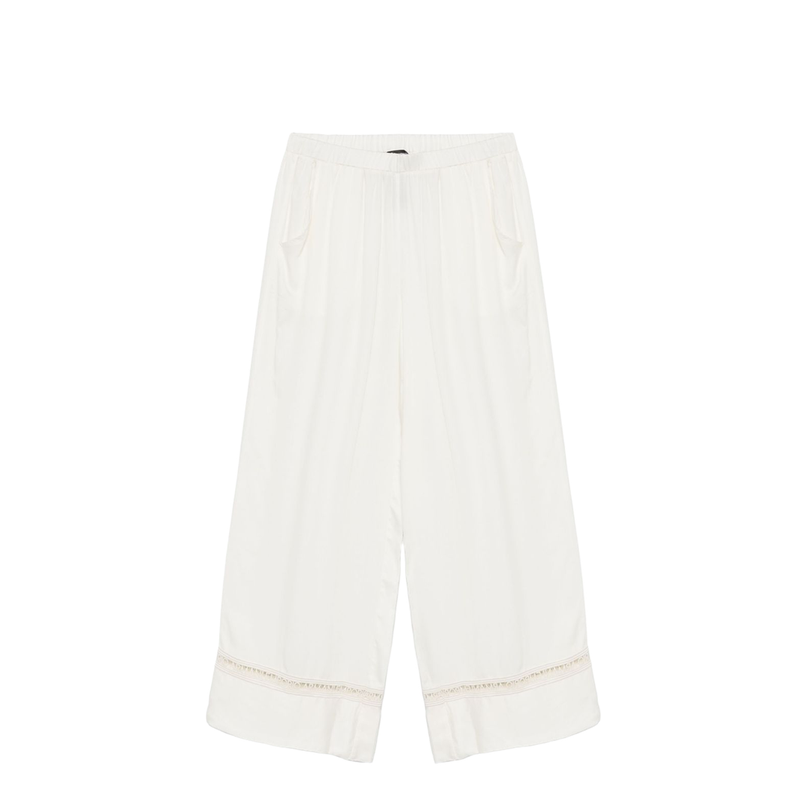 White Elasticated Waistband with Cut-Out Detailing