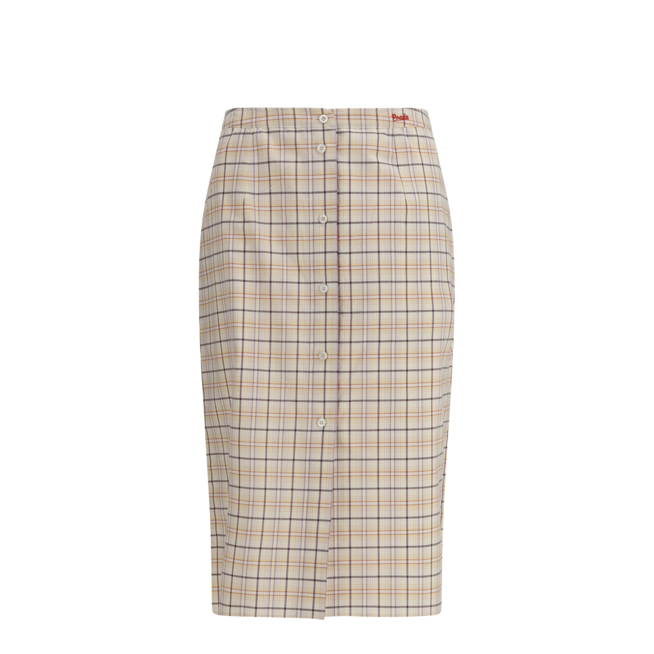 MAYFEYR - Prada - Checked Cotton Poplin Pencil Skirt - P122IRSOOO171C