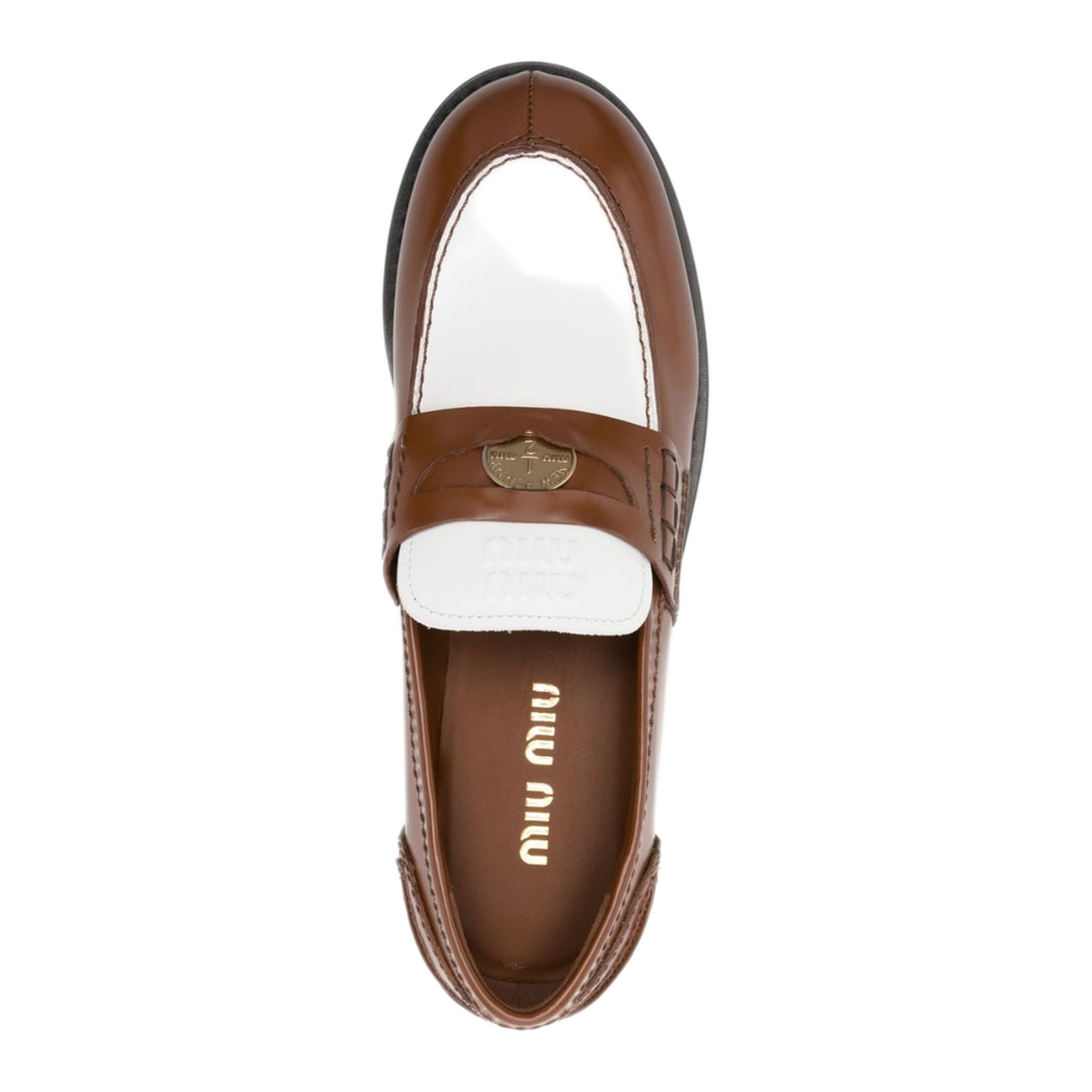 MAYFEYR - Miu Miu - Bicolor Polished Loafers - 5D773DF020AZEF031W