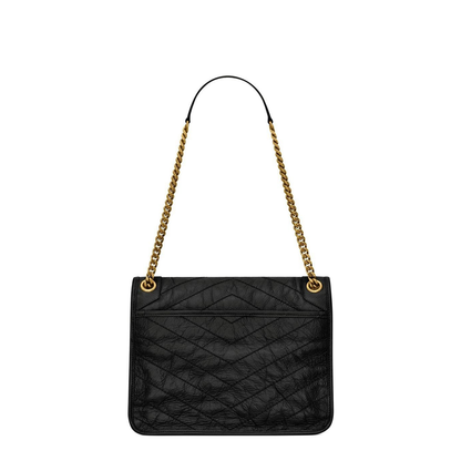 Niki Leather Shoulder Bags - Black