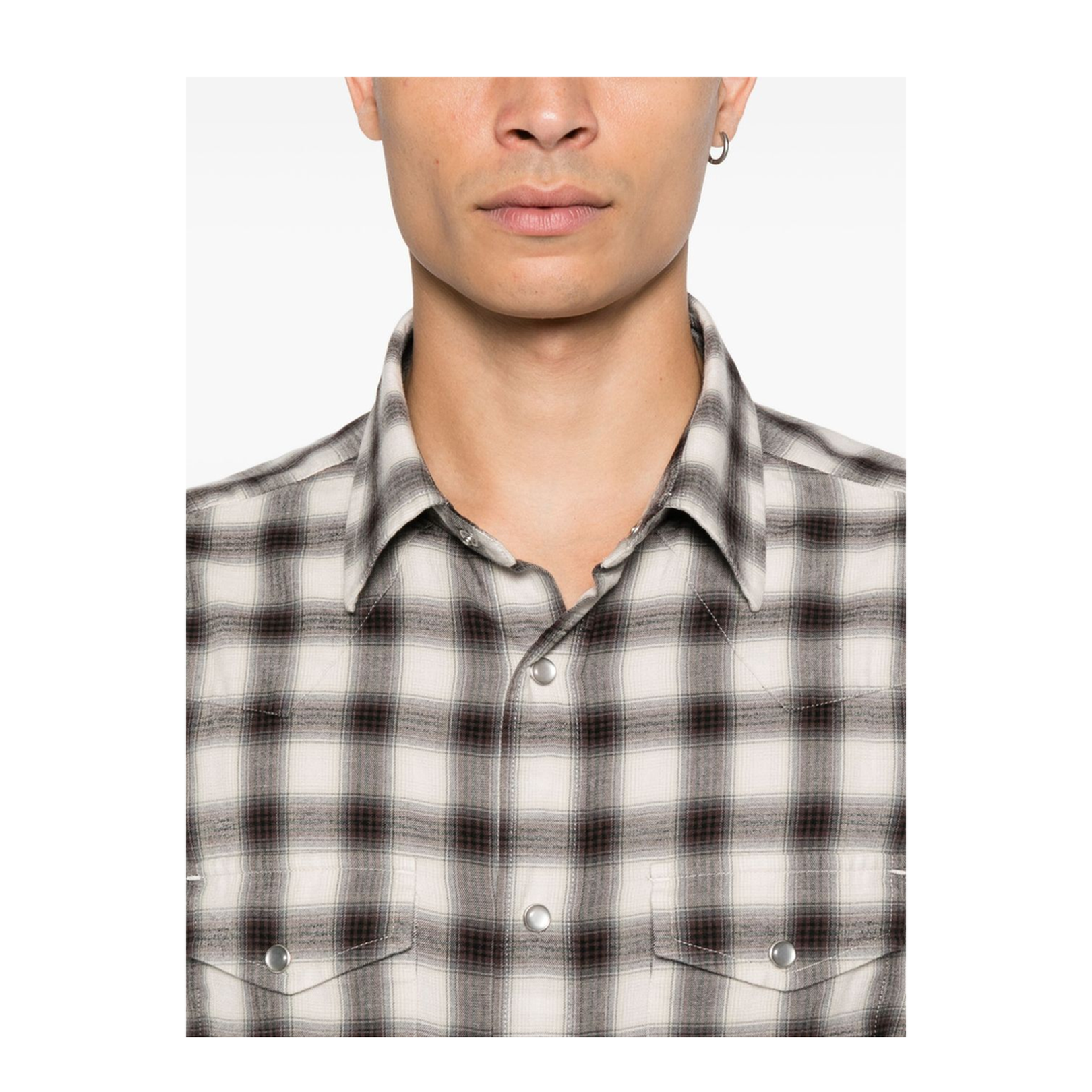 Cotton Blend Checked Shirt