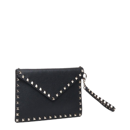 MAYFEYR - Valentino - Grainy Calfskin Rockstud Pouch - 9W2P0P87VSH0NO