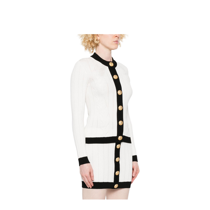 Knitted Crewneck Cardigan