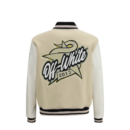 MAYFEYR - Off-White - Varsity Star Logo Jacket - 44XJA122S26L0021101010