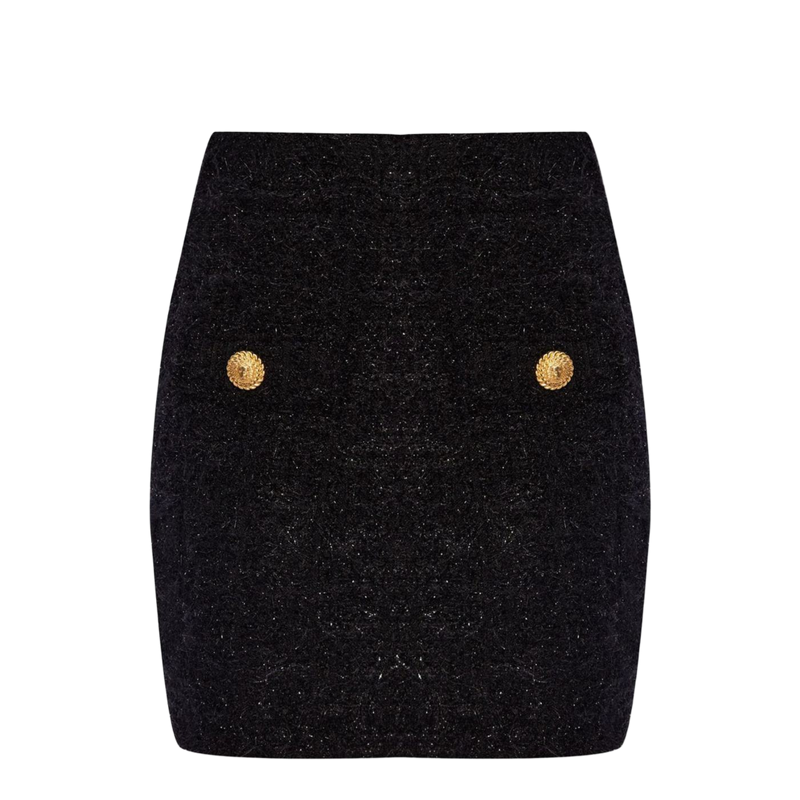 Buttoned Tweed Skirt