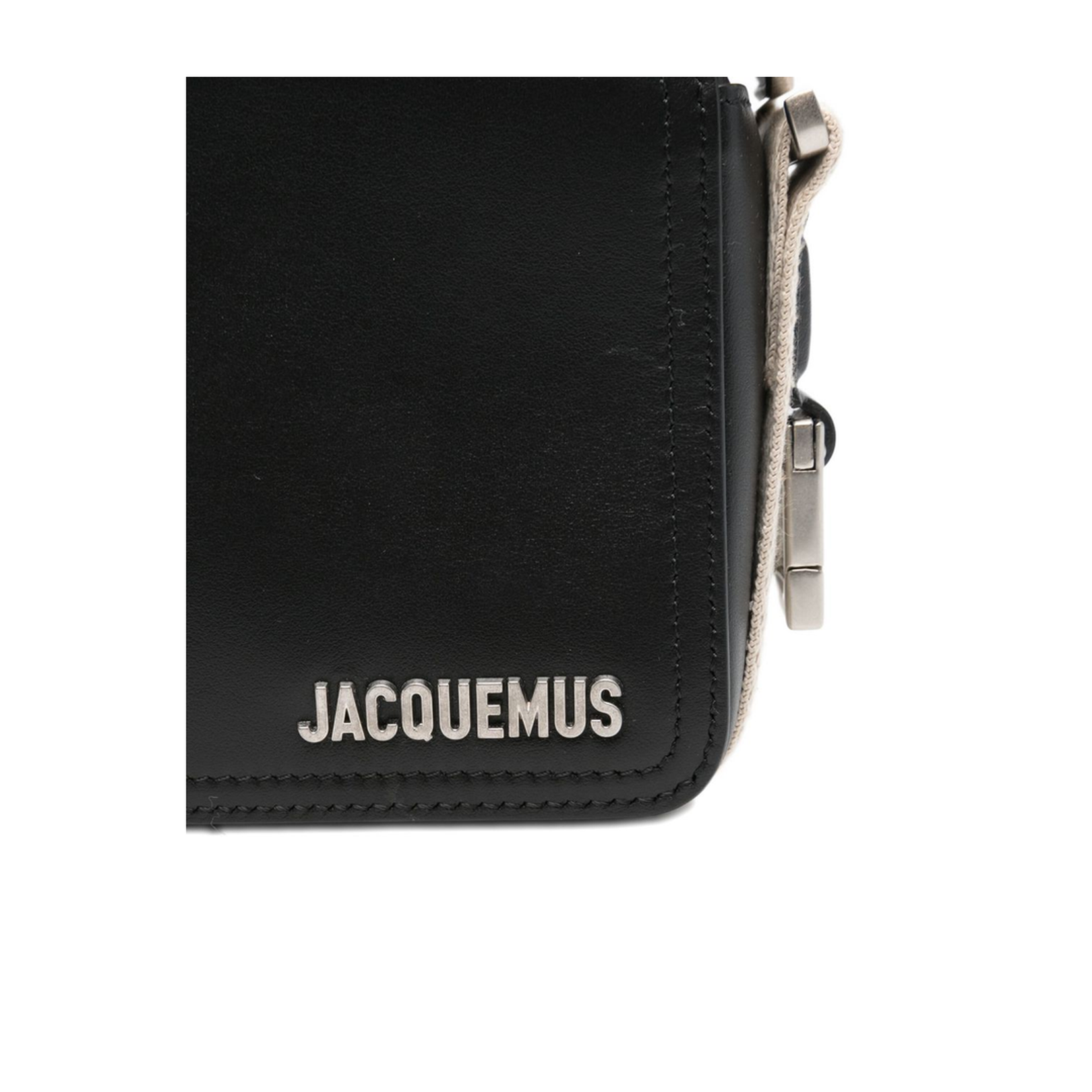 Black Calf Leather Zip Fastening Bag