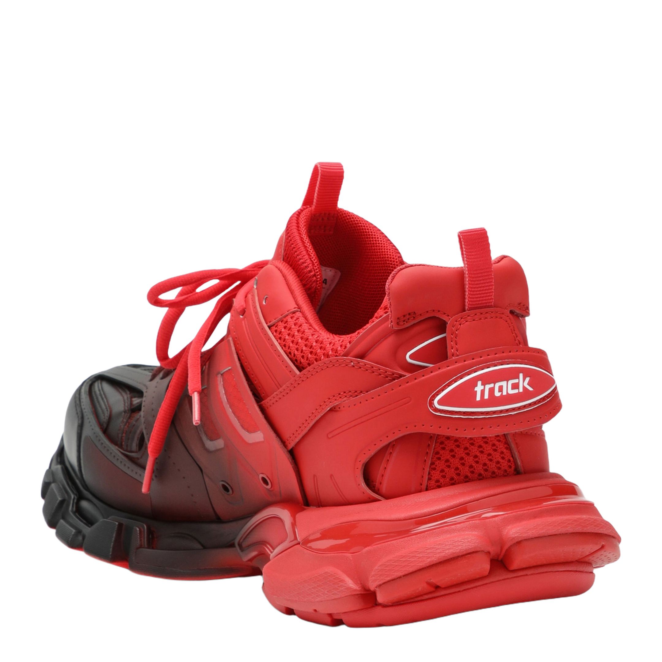 MAYFEYR - Balenciaga - Track Gradient Sneakers In Red And Black Polyurethane - 542023WTRGD6010