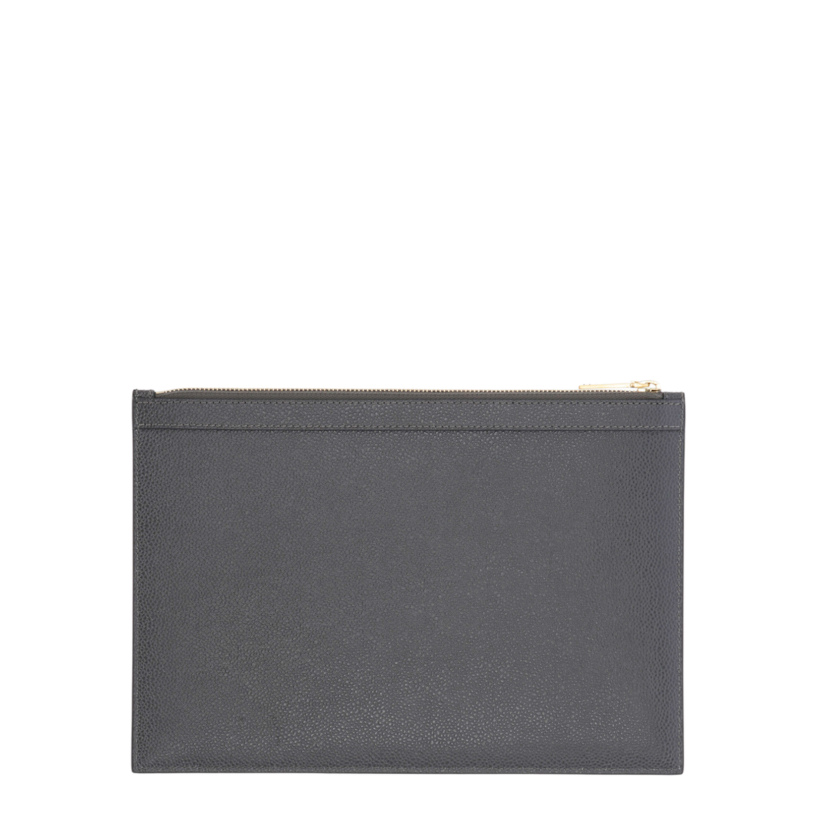 Dark Grey Pebble Grain Leather Hot Air Balloon Applique Small Document Holder