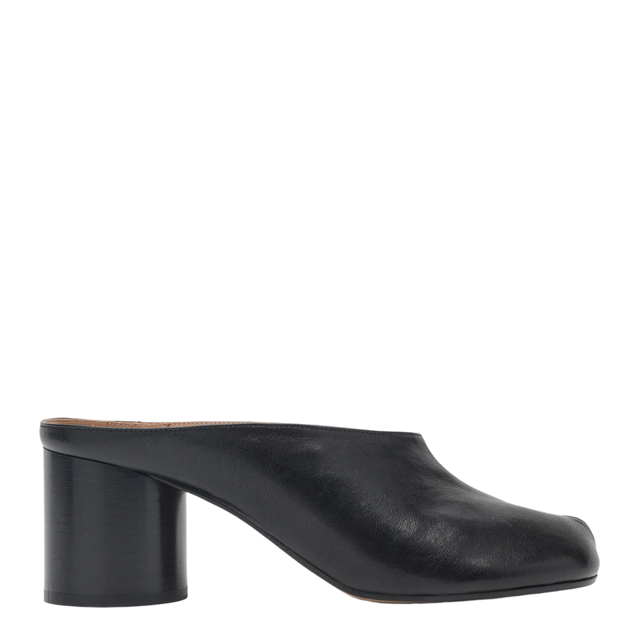 Black Tabi Mule Pumps