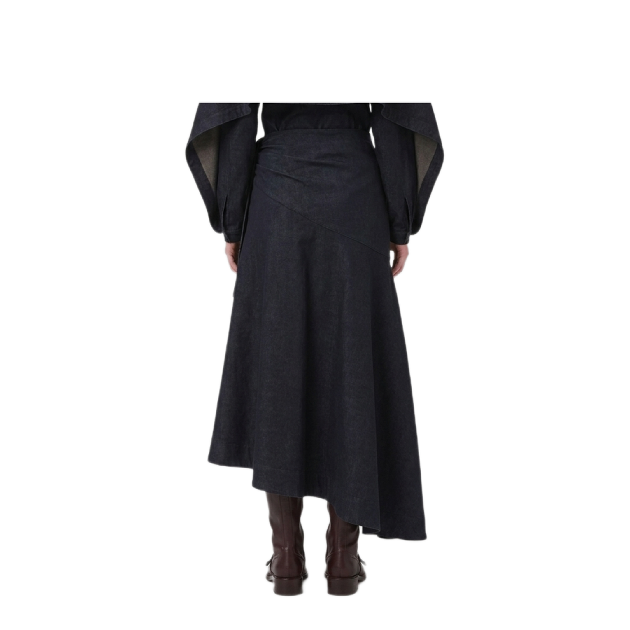 MAYFEYR - Zimmermann - Maxi Denim Skirt With Draping - 9625SF26RNHTSKY