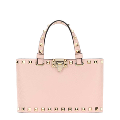 Rockstud Mini Grainy Calfskin Handbags - Pink