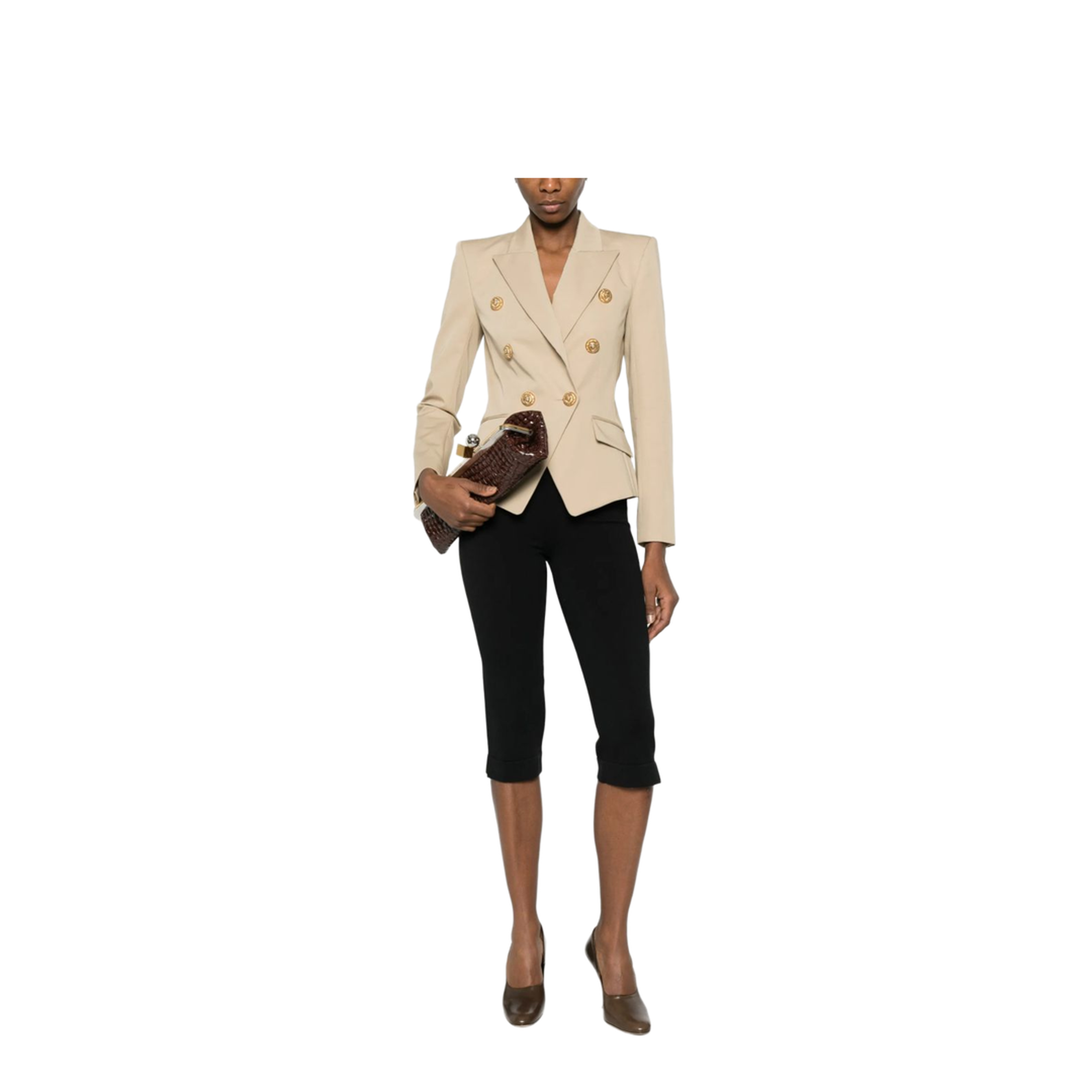 Woman's Double-Breasted Blazer - Beige